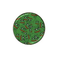 Pepe The Frog Perfect A-ok Handsign Pattern Praise Kek Kekistan Smug Smile Meme Green Background Hat Clip Ball Marker (4 Pack) by snek