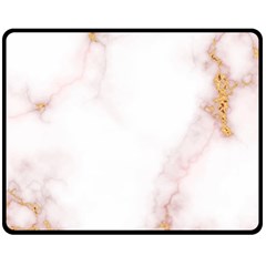 Pink And White Marble Texture With Gold Intrusions Pale Rose Background Fleece Blanket (medium)  by genx