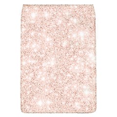 Rose Gold Pink Glitters Metallic Finish Party Texture Imitation Pattern Removable Flap Cover (l) by genx