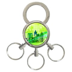 Architecture Skyline 3-ring Key Chain by Wegoenart