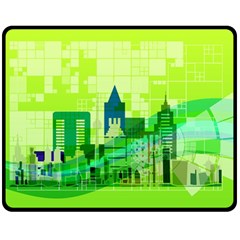 Architecture Skyline Double Sided Fleece Blanket (medium) 