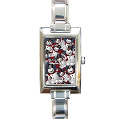 Snowman Winter Christmas Many Rectangle Italian Charm Watch by Wegoenart