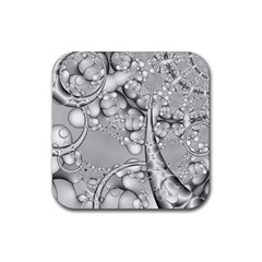 Entwine Fractals Rings Thorns Blow Rubber Coaster (square)  by Wegoenart