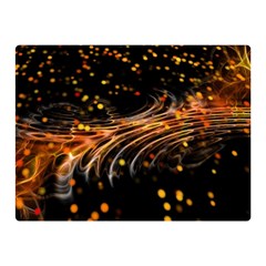 Abstract Background Particles Wave Double Sided Flano Blanket (mini)  by Wegoenart