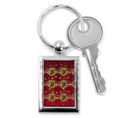 Block Chain Network Bitcoin Data Key Chain (rectangle)