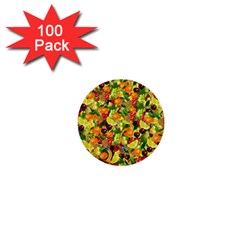 Background Pattern Structure Fruit 1  Mini Buttons (100 Pack) 