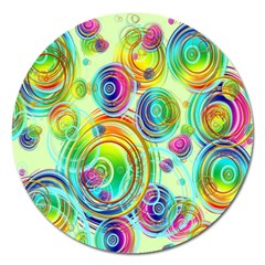 Wallpaper Pattern Colorful Color Magnet 5  (round) by Wegoenart