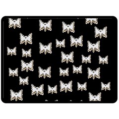 Bats In The Night Ornate Fleece Blanket (large)  by pepitasart