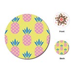 Summer Pineapple Seamless Pattern Playing Cards Single Design (Round) Front