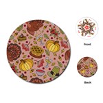 Thanksgiving Pattern Playing Cards Single Design (Round) Front