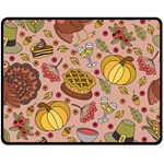 Thanksgiving Pattern Fleece Blanket (Medium)  60 x50  Blanket Front