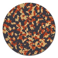 Aged Red, White, And Blue Camo Magnet 5  (round) by McCallaCoultureArmyShop