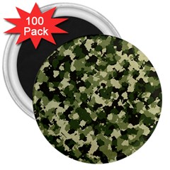 Dark Green Camouflage Army 3  Magnets (100 Pack) by McCallaCoultureArmyShop