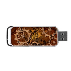 Steampunk Patter With Gears Portable Usb Flash (two Sides)