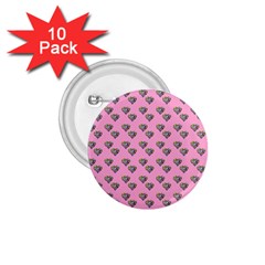 Patchwork Heart Pink 1 75  Buttons (10 Pack) by snowwhitegirl