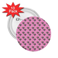 Patchwork Heart Pink 2 25  Buttons (10 Pack)  by snowwhitegirl