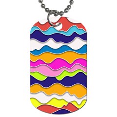 Bubble Liquid Print Dog Tag (two Sides) by designsbymallika