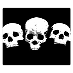 Halloween Horror Skeleton Skull Double Sided Flano Blanket (small)  by HermanTelo