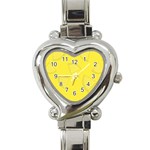 Yellow Pineapple Background Heart Italian Charm Watch Front