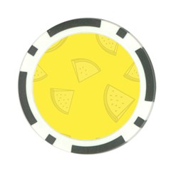 Yellow Pineapple Background Poker Chip Card Guard (10 Pack) by HermanTelo