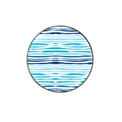 Blue Waves Pattern Hat Clip Ball Marker (4 Pack) by designsbymallika