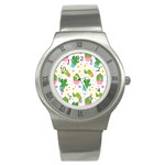 cactus pattern Stainless Steel Watch Front