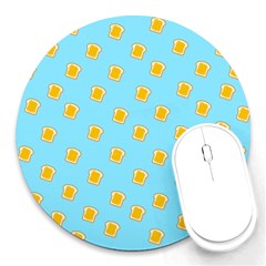 I Love Bread Round Mousepads by designsbymallika