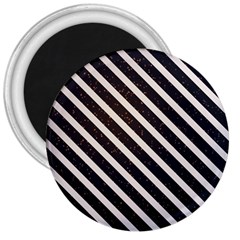 Silver Stripes Pattern 3  Magnets by designsbymallika