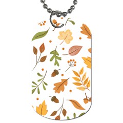 Autumn Love Dog Tag (two Sides) by designsbymallika