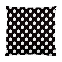 Black With White Polka Dots Standard Cushion Case (one Side) by mccallacoulture