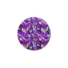 Botanical Violet Print Pattern 2 Golf Ball Marker (4 Pack)