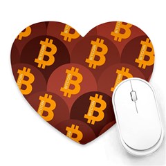 Cryptocurrency Bitcoin Digital Heart Mousepads