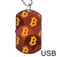 Cryptocurrency Bitcoin Digital Dog Tag Usb Flash (one Side) by HermanTelo