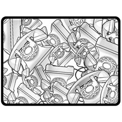 Phone Communication Technology Fleece Blanket (large) 