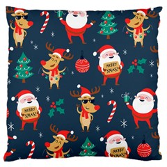 Funny Christmas Pattern Large Cushion Case (two Sides) by Vaneshart