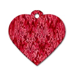 Background Abstract Surface Red Dog Tag Heart (two Sides)