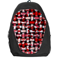 Background Red Summary Backpack Bag