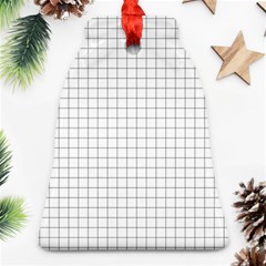 Aesthetic Black And White Grid Paper Imitation Bell Ornament (two Sides) by genx