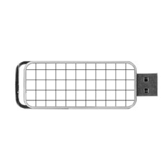 Aesthetic Black And White Grid Paper Imitation Portable Usb Flash (two Sides) by genx