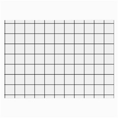 Aesthetic Black And White Grid Paper Imitation Large Glasses Cloth by genx