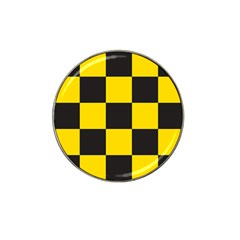 Checkerboard Pattern Black And Yellow Ancap Libertarian Hat Clip Ball Marker by snek