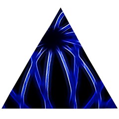 Light Effect Blue Bright Design Wooden Puzzle Triangle by HermanTelo