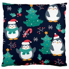 Colorful Funny Christmas Pattern Large Flano Cushion Case (two Sides)