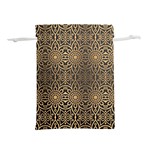 Luxury Ornamental Mandala Design Background Lightweight Drawstring Pouch (L) Back