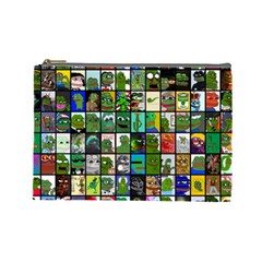 Pepe The Frog Memes Of 2019 Picture Patchwork Pattern Cosmetic Bag (large) by snek