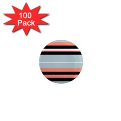 Bandes Orange/bleu/noir 1  Mini Magnets (100 Pack) 