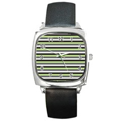 Stripey 8 Square Metal Watch by anthromahe