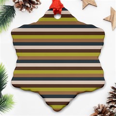 Stripey 12 Snowflake Ornament (two Sides) by anthromahe