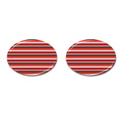 Stripey 13 Cufflinks (oval)