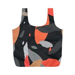 Pattern Formes Corail/noir Full Print Recycle Bag (m) by kcreatif